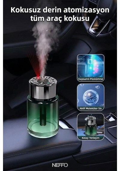160 Ml Işıklı Akıllı Araç Aroma Kokusu Araba Kokusu Şarjlı Otomatik Hava Ferahlatıcı Koku li