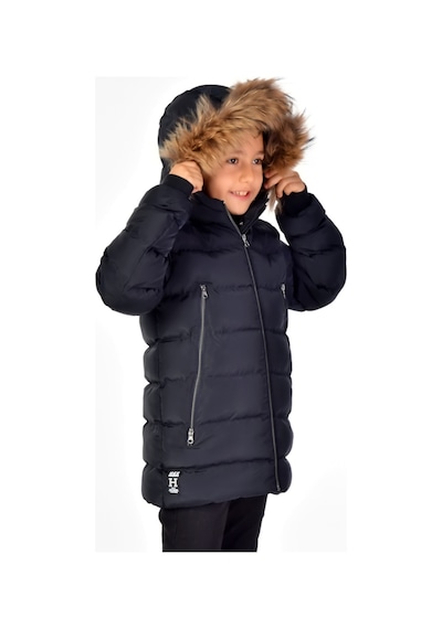 Natürel Kürklü Erkek Çocuk Mont 51248 Lacivert