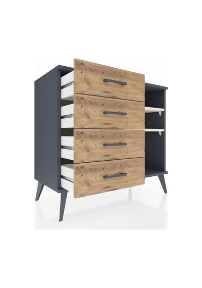 Hyperion Şifonyer 2 Raflı 4 Çekmeceli 88x44x80 Antrasit-aytaşı/çam Aytaşı/çam Hyperion Şifonyer 2 Raflı 4 Çekmeceli 88x44x80 Antrasit-aytaşı/çam Aytaşı/çam