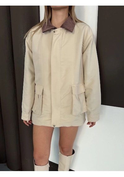 Astarlı Yaka Detaylı Artos Ceket Bej St2651019 Bej