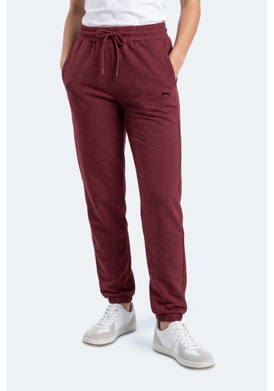 Slazenger Merya I Kadın Slim Fit Bordo Eşofman Altı
