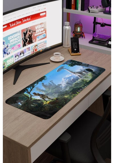Horizon Zero Kaymaz Dikişli Kauçuk Oyuncu Mousepad V5 - 70x30 Xl Gaming Mouse Pad Fare Altlığı