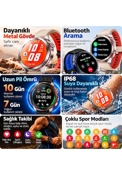 Kalobee Sk58 Premium Akıllı Saat 1.53 Bluetooth Arama & Çağrı Cevaplama, Aı Sesli Asistan, Kalp Ritmi, Uyku Ve Spor Takibi, Ip68-turuncu-14899 Kalobee Sk58 Premium Akıllı Saat 1.53 Bluetooth Arama & Çağrı Cevaplama, Aı Sesli Asistan, Kalp Ritmi, Uyku Ve Spor Takibi, Ip68-turuncu-14899