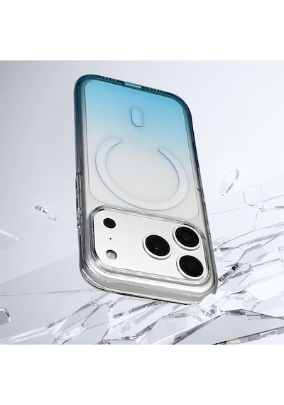Apple Uyumlu iPhone 17 Pro Max Kılıf M-safe Şarj Özellikli Septik Silikon Kılıf Turkuaz