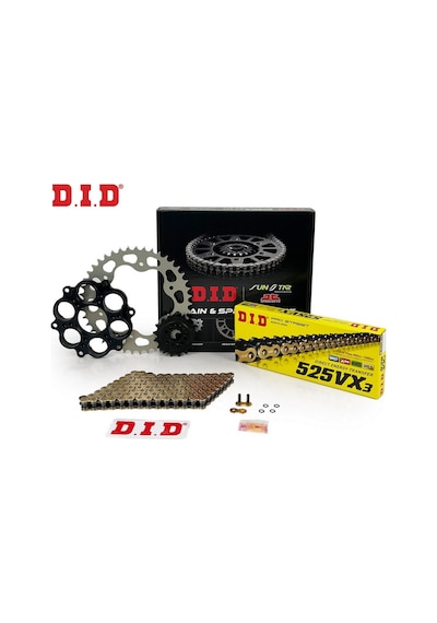 Zincir Dişli Seti Ducatı Monster R S 1200cc Zincir: Dıd-525vx3 Gold-108 Ön-arka Dişli: Sunstar 15t-41t 2014-2020