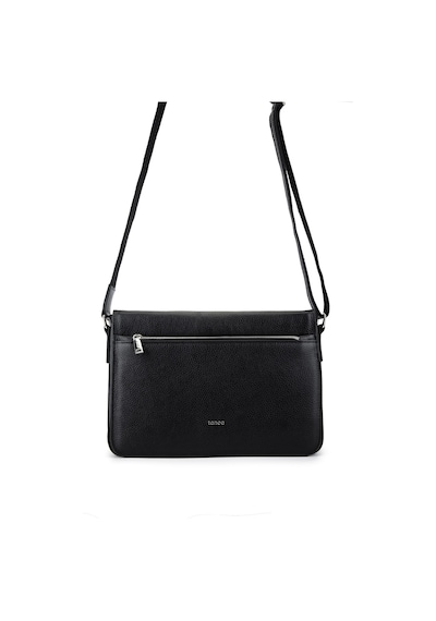 Tamer Tanca Unisex Hakiki Deri Siyah Postacı Çanta 1012 2032 Cnt Y26 Sıyah