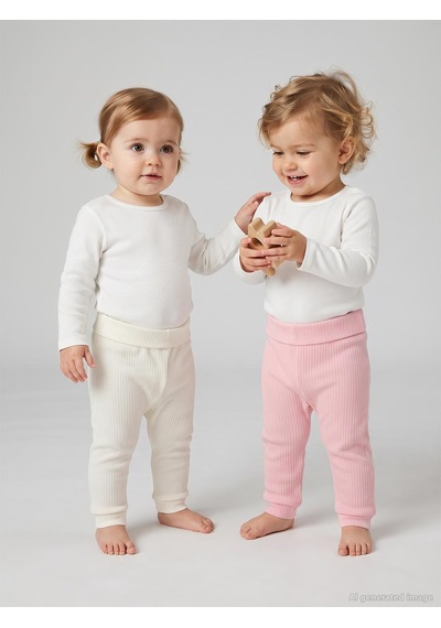 Minidamla Patiksiz Basic 2'li Set 3-12 Ay Tek Alt Bebe - Pembe