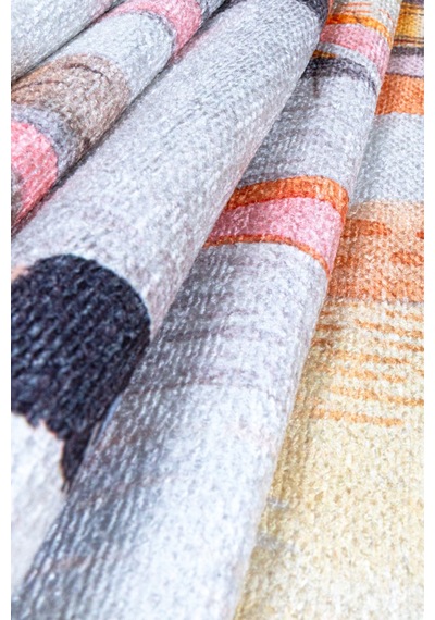 Renkli Kedi Desenli Kilim Çocuk & Oyun Odası Dekoratif Tasarım Çok Renkli Çok Renkli