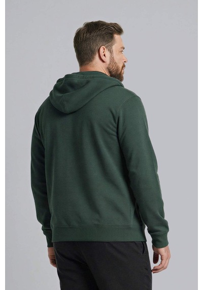Defacto Büyük Beden Kapüşonlu Fermuarlı Sweatshirt H2059AX26SP
