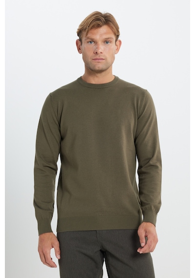 AC&Co / Altınyıldız Classics Erkek Hakı Pamuklu Standart Fit Normal Kesim Bisiklet Yaka Triko Kazak Haki AC&Co / Altınyıldız Classics Erkek Hakı Pamuklu Standart Fit Normal Kesim Bisiklet Yaka Triko Kazak Haki