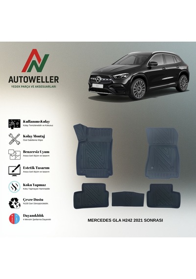 Mercedes-benz Gla H247 2021 Sonrası Uyumlu Havuzlu Oto Paspas