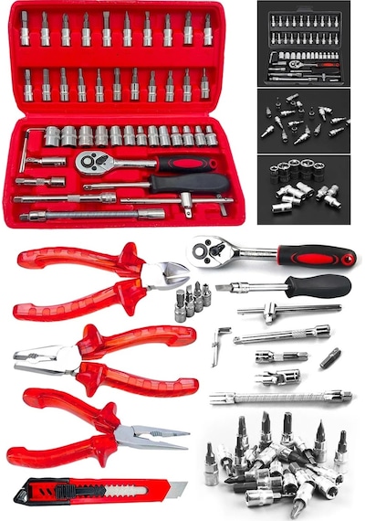 Moonshop 50 Parça Lokma Takımı Cırcırlı 1/4" Wrench Set Yüksek Ka