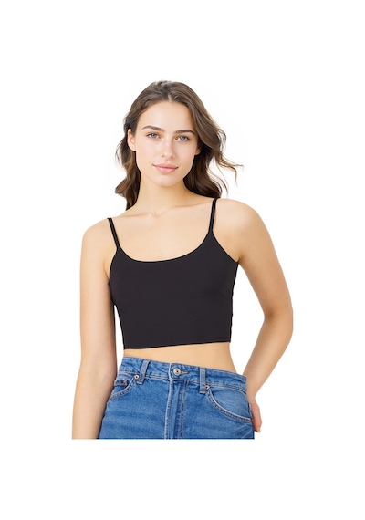 Grımelange Vele Ayarlanabilir İnce Askılı Lazer Kesim 3'lü Paket Crop Syh/byz/ten Rengi Büstiyer