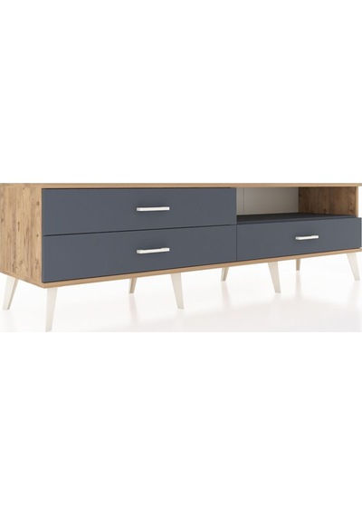 Hyperion Tv Ünitesi Tek Raflı 3 Çekmeceli 176x44x51 Çam-antrasit/antrasit Antrasıt/antrasıt Hyperion Tv Ünitesi Tek Raflı 3 Çekmeceli 176x44x51 Çam-antrasit/antrasit Antrasıt/antrasıt