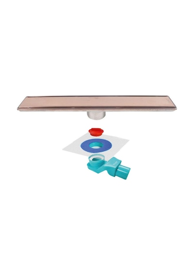 Sukar Line 6 Bronz Plain 50cm Izgaralı Duş Kanalı 1156-1035000-51