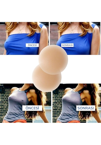 Silikon Göğüs Ucu Kapatıcı Gizleyici Bant Aparat Nipple Pad Ten