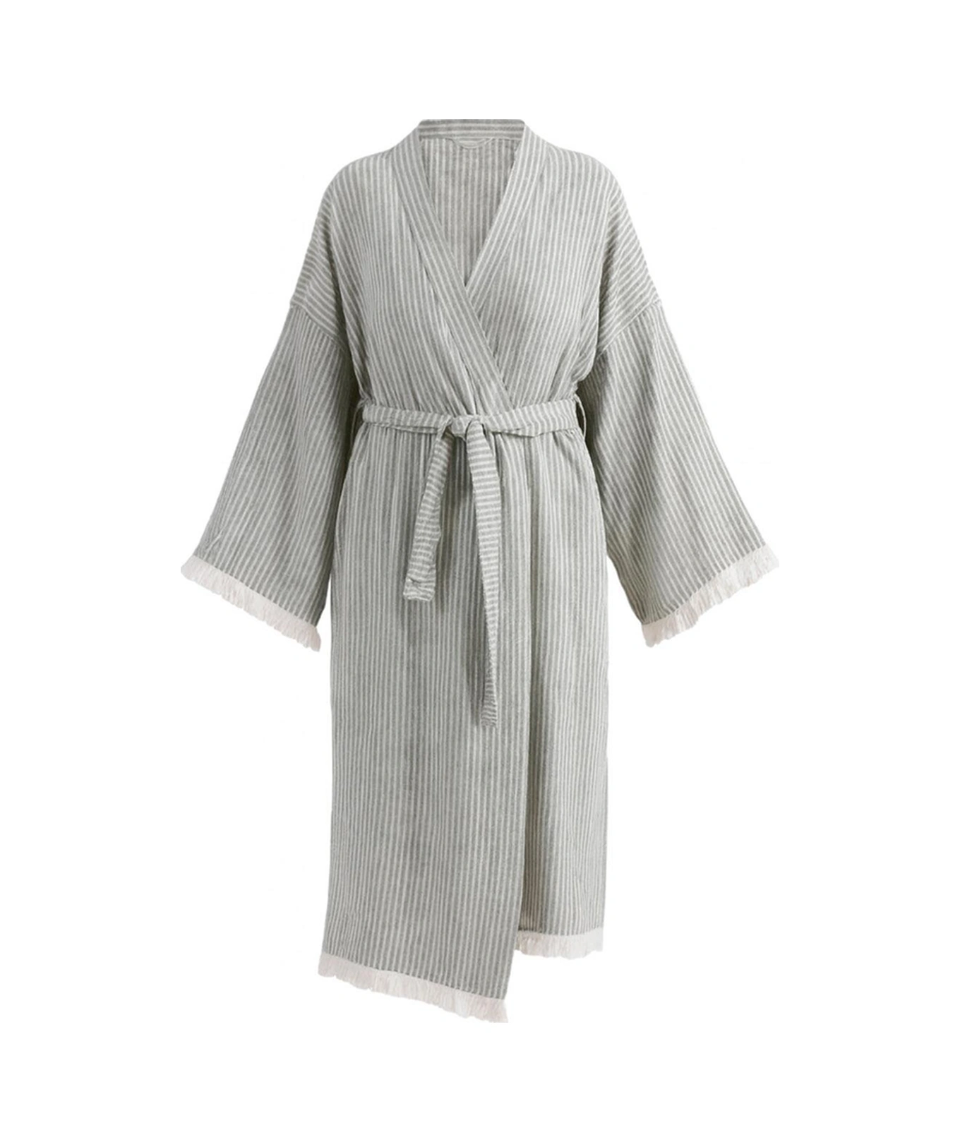 Brandsmithshop Gri Çizgili Kimono Çok Renkli