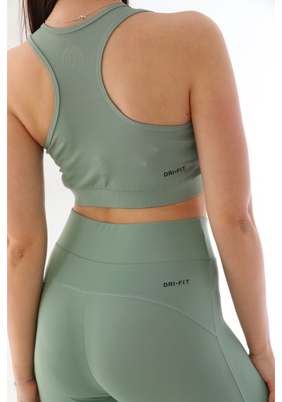 Everest  Spor Sukuba Kumaş Kaplı Badi & Lastikli Yüksek Bel Yeşil Mint