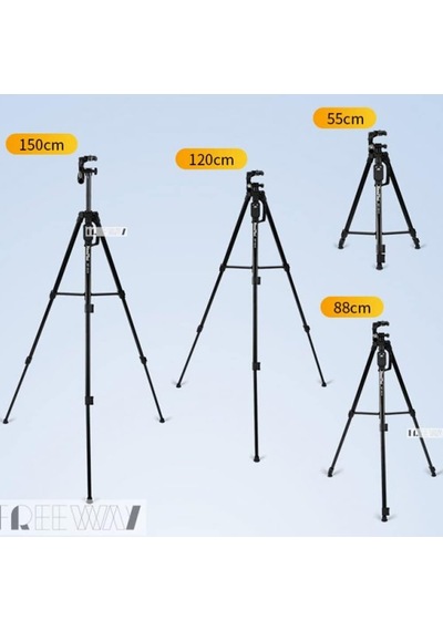 Tripod Bluetooth Kumandalı Şarjlı Kalın Sağlam Aliminyum Kalın Gövdeli Profesyonel Telefon Tutucu Çantalı 150 C Diğer