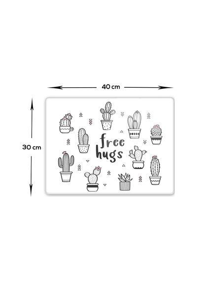 Decorita Cam Kesme Tahtası|Free Hugs|30cm x 40cm