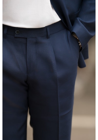 Apartro Slimfit Mono Yaka Yarım Astarlı 6 Drop Çift Yırtmaç Modal Takım Elbise Sax Mavi Apartro Slimfit Mono Yaka Yarım Astarlı 6 Drop Çift Yırtmaç Modal Takım Elbise Sax Mavi