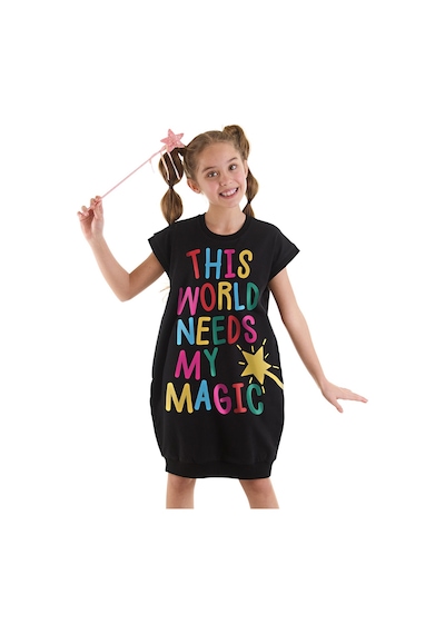 Denokids Mshb&g Magical Kız Çocuk Siyah Elbise Siyah