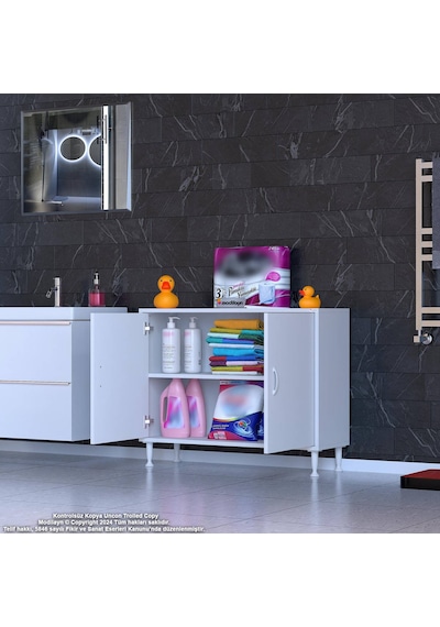 Modilayn Söke 95x75x32,5 Cm Lik Küçük Alanlar İçin Akıllı Çözümler 2 Kapaklı 2 Göz Raflı Dolap Beyaz Modilayn Söke 95x75x32,5 Cm Lik Küçük Alanlar İçin Akıllı Çözümler 2 Kapaklı 2 Göz Raflı Dolap Beyaz