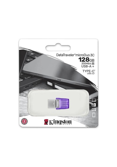 Kingston Dtduo3cg3-128gb Datatraveler Microduo 3c 200mb-s Dual Usb-a + Usb-c Flash Bellek Kdo