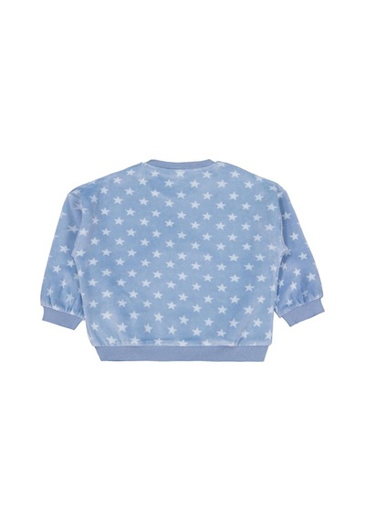 Civil Baby Fok Balığı Nakışlı 6-18 Ay Sweatshirt - Mavi Buz Mavi