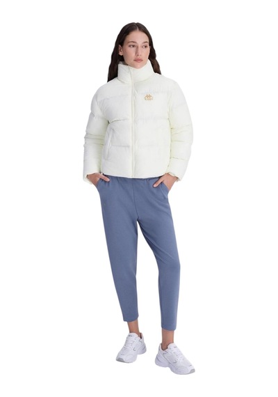 Kappa Authentic Arya Kadın Beyaz Regular Fit Şişme Mont Beyaz
