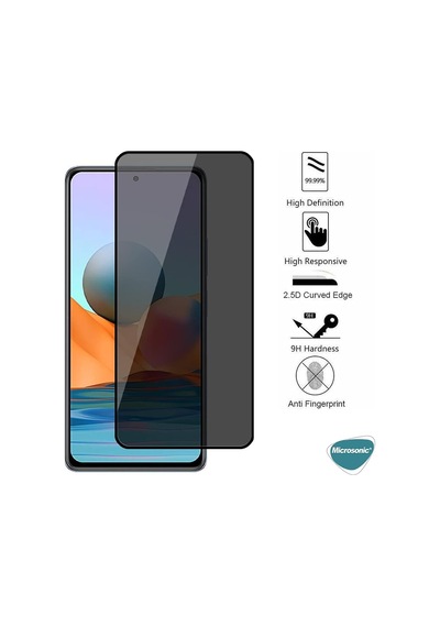Xiaomi Redmi Note 11 Se Privacy 5d Gizlilik Filtreli Cam Ekran Koruyucu Siyah Redmi Note 11 Se İle Uyumlu Ekran Koruyucu