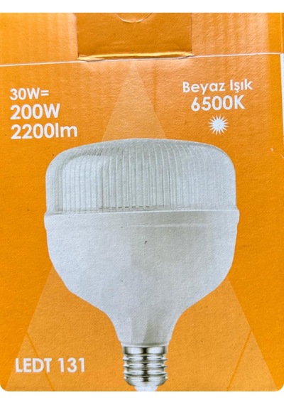 30w 200w 6500k Beyaz Işık E27 Duylu Torch Led Ampul, 10 Adet Diğer