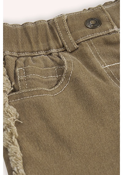Kız Bebek Beli Lastikli Camel Kot Pantolon 10367723