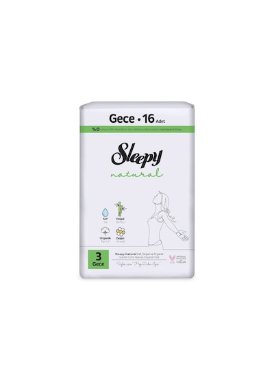 Sleepy Natural Ultra Hassas Hijyenik Ped Gece 16 Adet