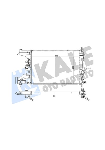 Motor - 908 - Su Radyatörü Opel Astra J 09-15 1.3-1.7 A13dte - Dpmıx-hb - A17dtl A17dtj