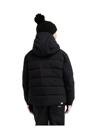 Roxy Roxy Snowyhill Puffy Girl Jk Kız Çocuk Siyah Snowboard Ceketi 11793 Siyah
