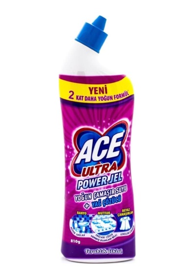 Ace Ferahlık Etkisi Ultra Power Jel Yoğun Çamaşır Suyu & Yağ Çözücü 2 x 750 ML