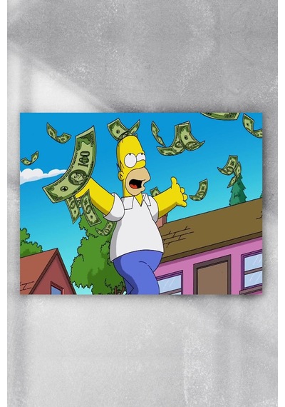 Homer Simpsons Çalışması Girişimcilik Poster