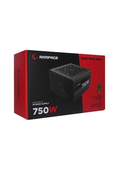 Rampage Mate M750-80pb 750w 12cm Fan Full Modular 80 Plus Bronze Aktif Pfc Siyah Power Supply