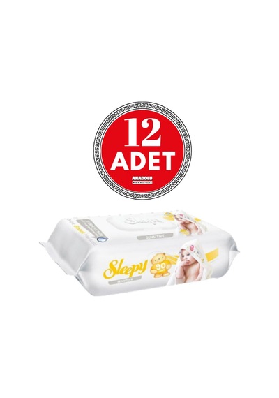 Sleepy Sensitive Islak Mendil 90'lı X 12 Adet Tekli