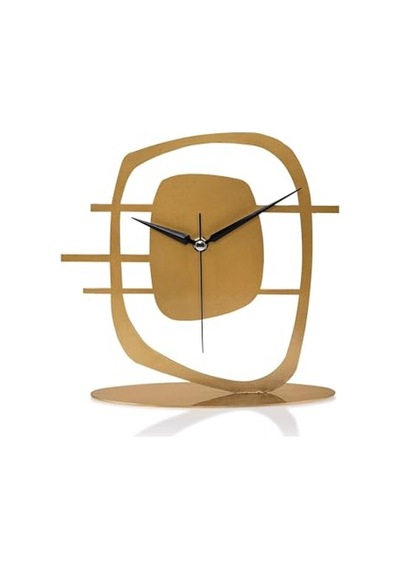 Maceire Gold Eskitme Metal Dekoratif Masa Üstü Saati 24x22cm Mms-m Diğer