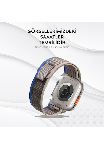 Apple Watch Series Se/11/10/9/8/7/6/5/4/3 İle Uyumlu Kumaş Kordon 49mm/46mm/45mm/44mm Series 1-3 - 42mm Çok Renkli