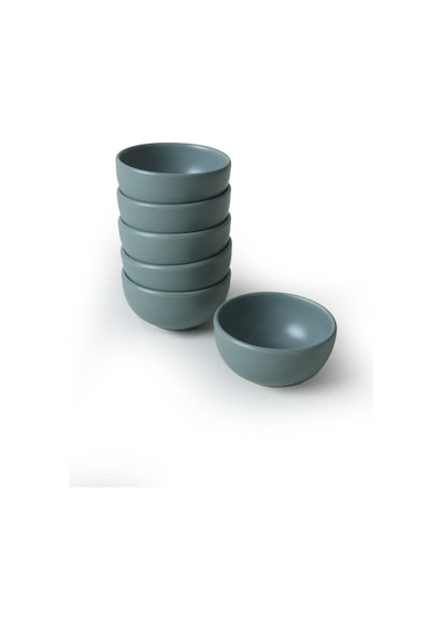 Mat Yeşil Bulut Mini Çerezlik / Sosluk 8 Cm 6 Adet 322 Yeşil