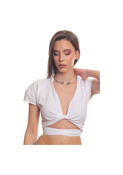 Labalaba Kadın Koçbaşı Uçlu Choker - Gümüş Altın