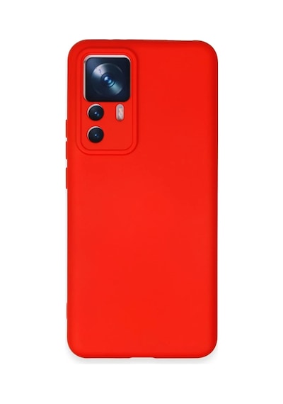 Xiaomi Mi 12t Pro Uyumlu Kılıf Nano İçi Kadife Silikon - Kırmızı