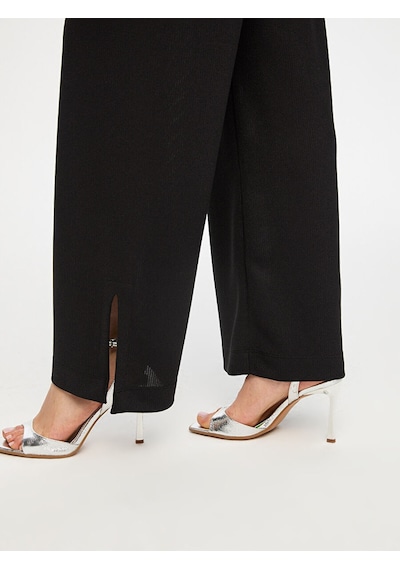 Faik Sönmez Beli Lastikli Triko Görünümlü Wide Leg Fit Pantolon S26pnt032 Us26pnt03210 Siyah Faik Sönmez Beli Lastikli Triko Görünümlü Wide Leg Fit Pantolon S26pnt032 Us26pnt03210 Siyah