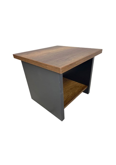 Goldsit Standart Sehpa 50 50 Cm Barok - Antrasit Ahşap