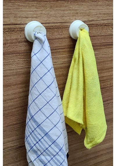 Mutfak Banyo Pratik Silikon Bez Askısı 2 Adetli Set Krem Renk Rd001 Plastik Beyaz Diğer
