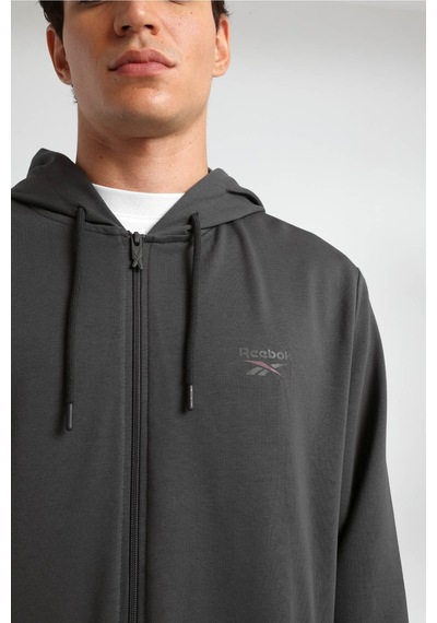 Reebok Fermuarlı Sweatshirt Erkek Gri Nıkı Fz