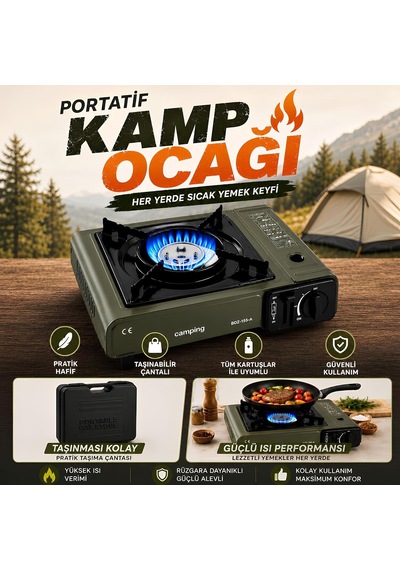 Portatif Kamp Ocağı Kartuşlu Tekli Ocak Piknik Kamp Ve Karavan İçin Taşınabilir Diğer